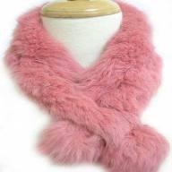 pink fur scarves