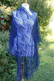 blue knit stoles