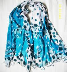 blue summer scarves