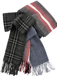gris Hombres Bufandas